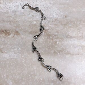 😍925 Silver Marcasite Vine Bracelet😍 NWOT